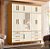 ROUPEIRO 6G 11P. ABRIR C/ ESPELHO ALBATROZ TRITON PLUS CINAMOMO/OFF WHITE - Imagem 1