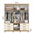 ROUPEIRO 6G 11P. ABRIR C/ ESPELHO ALBATROZ TRITON PLUS CINAMOMO/OFF WHITE - Imagem 2