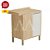 BALCAO RONIPA CANTO 1P ABRIR SYRAH 80CM AMENDOA/BRANCO - Imagem 1