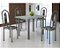 Mesa de Aço Martelado Bianca 010 com 4 cadeiras, Tampo Granito - Soma - Imagem 1