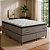 Conjunto Box Casal 193cm Valery PKT com molas ensacadas e espuma D45 | Bom Pastor - Imagem 1