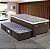 Conjunto Box Porto solteiro 88cm com cama auxiliar - Design Colchões - Imagem 1
