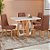 CJ MESA 4C LOPAS SINTONIA TAMPO MAXI CAD LUAR 120X80 C/VIDRO AVELA/AMENDOA CLEAN/OFF WHITE - Imagem 1