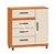 COMODA 4G 1P. ABRIR FELLICCI LEME CINAMOMO/OFF WHITE - Imagem 1