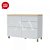 BALCAO NESHER 1P 4G RAINHA 120CM BRANCO/NATURE 500692 - Imagem 1