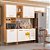 COZINHA NICIOLI COMPACTA MARIA FLOR FREIJO / OFF WHITE CRISTAL - Imagem 1