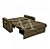 ESTOFADO CAMA MATRIX 2 LUGARES DAIANE SUED LIGHT MARROM B255 - Imagem 4