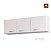 Armário Aéreo 3 Portas 120 cm Branco Brilho – Poquema - Imagem 1