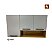 Armário Aéreo Cozinha Maisa 3 Portas Cinamomo/Cinza / Acetinado -Largura: 118 cm Chf Móveis - Imagem 1