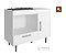 Balcão De Coz 1 Porta, 1 Gaveta Cooktop 4 & 5 Boca Alecrim – Branco Poliman - Imagem 3