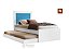 Cama Solteiro Bibox Luara C/ Auxiliar FLEX Pinel Rosa / Azul 100% MDF - Imagem 2