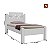 Cama de Solteiro Paris 100% Mdf 258201 Branco – Gabrielli Móveis - Imagem 2