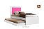 Cama Solteiro Bibox Luara C Auxiliar Flex Painel Azul / Rosa 100% MDF - Imagem 2