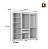 Guarda Roupa Barcelona Casal 6 Portas 2 Gavetas Cor Branco Poquema - Imagem 2
