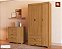 Guarda-Roupa 3 Portas + Cômoda 4 Gavetas com Sapateira Bela Nature 100% MDF Pés madeira - Imagem 1