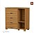 Guarda-Roupa 3 Portas + Cômoda 4 Gavetas com Sapateira Bela Nature 100% MDF Pés madeira - Imagem 2