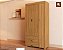 Guarda-Roupa 3 Portas Bela 0,89 m Nature 100 % MDF Pés em madeira - Imagem 1