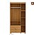 Guarda-Roupa 3 Portas Bela 0,89 m Nature 100 % MDF Pés em madeira - Imagem 2
