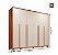 Guarda-roupa Casal Milanus 6 Portas 6 Gavetas Freijo/off White – Caemmun 1OO% MDF - Imagem 2