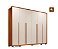 Guarda-roupa Casal Milanus 6 Portas 6 Gavetas Freijo/off White – Caemmun 1OO% MDF - Imagem 1
