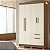 Guarda-Roupa Londrina C/ 4 Portas, 2 Gavetas Cor jatoba/areia - Imagem 1