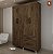 Guarda-Roupa Solteiro Paris 4 Portas 2 Gavetas Cor Imbuia – Chf – CHF Móvei - Imagem 1
