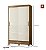 Roupeiro Santos Andira Fit 02 Portas Correr Cor Jequitiba/Off - Imagem 1
