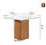 Mesa Dakota 90×90 Tampo Vidro C/4 Cadeiras Napoles Cinamomo/Off White/Bege - Imagem 2