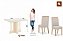 MESA DE JANTAR MAVI 120 C. VIDRO 4 CAD. BELLA LINHO BERGE – HENN - Imagem 1