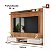 Painel Atlas 1.86m Tv 70 Cor Jequitiba+Bancada Suspensa 1.8 Mdf Cor off/ white Lukaliam Móveis - Imagem 2