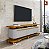Rack Guarapari Largura:180 Cor Naturalle/Off-White 75 Polegadas -Pés madeira Bechara - Imagem 1