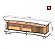 Rack Guarapari Largura:180 Cor Naturalle/Off-White 75 Polegadas -Pés madeira Bechara - Imagem 3