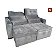 Sofa Retrátil e Reclinável 1.80 bi-partido Cor Cinza Robust - Imagem 2