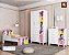 Conjunto Livia Barbi Comoda+ Roupeiro+ Cama Infantil Cor Branco 100% MDF Código 19 Pés Em Madeira Menina - Imagem 1