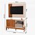 COMBO RACK PAINEL MOBLER 1.2 WOOD CINAMOMO MEL/OFF WHITE - Imagem 2