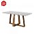 MESA IMCAL WOOD 1.8 C/ VIDRO RETANGULAR OFF WHITE/NATURE - Imagem 1