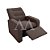 POLTRONA RECLINAVEL MATRIX CLASSIC SUED LIGHT MARROM ESCURO B256 - Imagem 3
