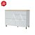 BALCAO NESHER 1P 4G RAINHA 120CM BRANCO/NATURE 500692 - Imagem 1