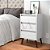 MESA DE CABECEIRA 3G EJ RETRO WOOD BRANCO - Imagem 1