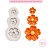 Molde de Silicone Trio Flores Delicadas G - Imagem 2