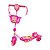 Patinete Rosa Infantil - 3 Rodas Com Cestinha - DMR5027 - DMTOYS - Imagem 1