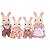 Familia Dos Coelhos De Leite  - Sylvanian Families - 4108 - Epoch - Imagem 1