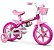 Bicicleta Infantil - Flower Aro 12 Com Garrafinha - Rosa - Nathor - Imagem 1