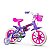 Bicicleta Infantil - Violet Aro 12 Com Garrafinha - Rosa e Roxo - Nathor - Imagem 1