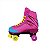 Patins 4 Rodas Roller Skate Ajustável Tam 31-34 Rosa -  RL06 - Fênix - Imagem 2