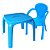Mesa e Cadeira  Infantil Com Estojo - Azul - Usual Plastic - Imagem 1