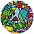 Puzzle 600 peças - Circular Dia De Sol -  Romero Britto - 4263 - Imagem 2