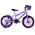 Bicicleta Infantil Aro 16 Free Action Kiss V-Brake Cestinha - Lilás - 056 - Status Bikes - Imagem 1