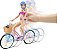 Boneca Barbie com Bicicleta Articulada  - HBY28 - Mattel - Imagem 2