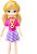 Boneca Polly Pocket Básica - Saia Listrada - FWY19 - Mattel - Imagem 1
